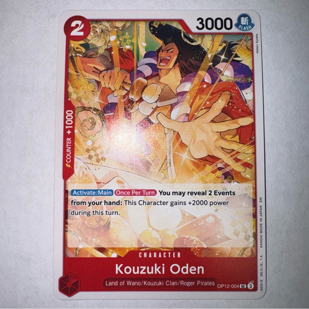 One Piece CCG Kouzuki Oden Legacy Of The Master UC OP12-004 NM